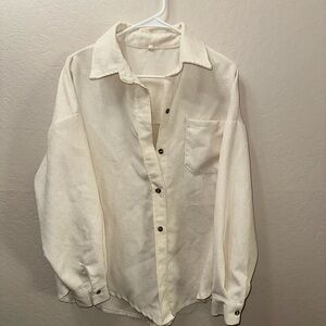 Women's Cream Button Down Shirt